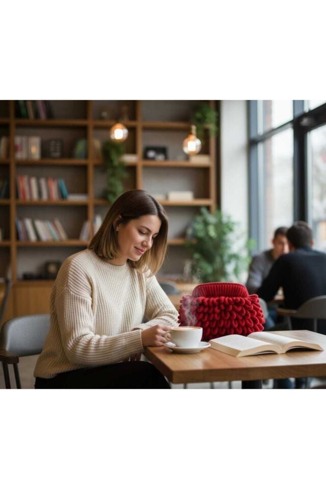Fiya Komala Kırmızı El Yapımı Örgü Çanta Tutkunun ve Gücün Simgesi