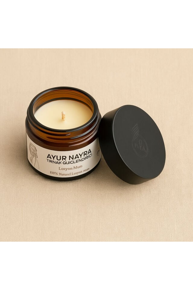Tırnak Güçlendirici Losyon Mum %100 Doğal Soya Wax, Bitkisel yağ Aromaterapi etkili bakım 50 ml