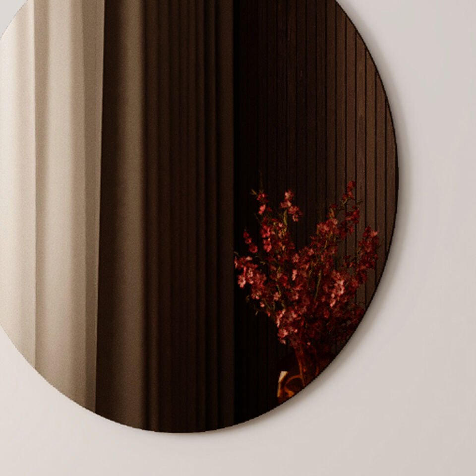 FİYA 30 - 45 - 60 cm Yuvarlak Bronz Ayna Takımı