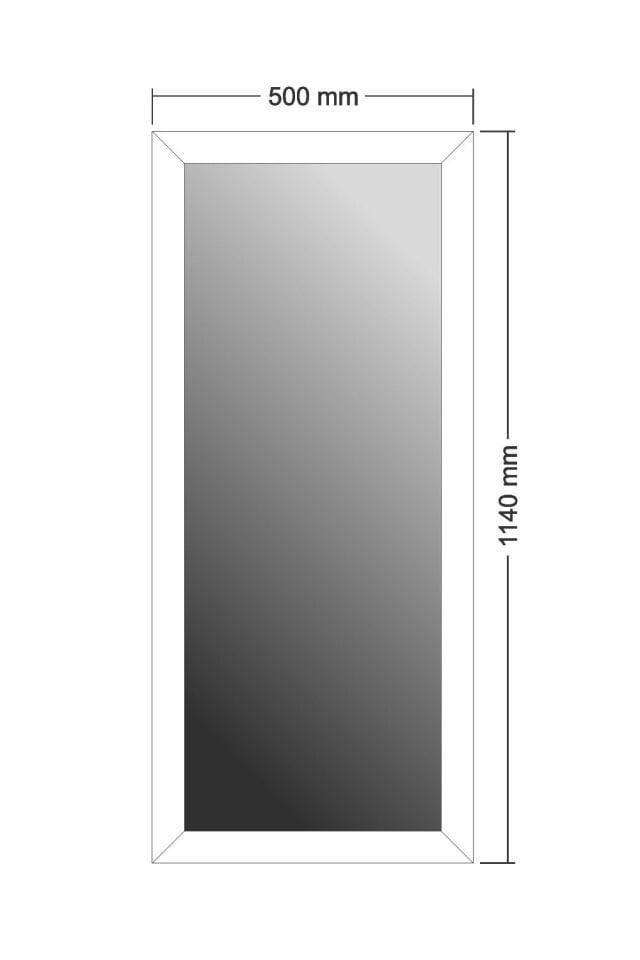 FİYA 50 X 115 cm Beyaz Çerçeveli Boy Aynası