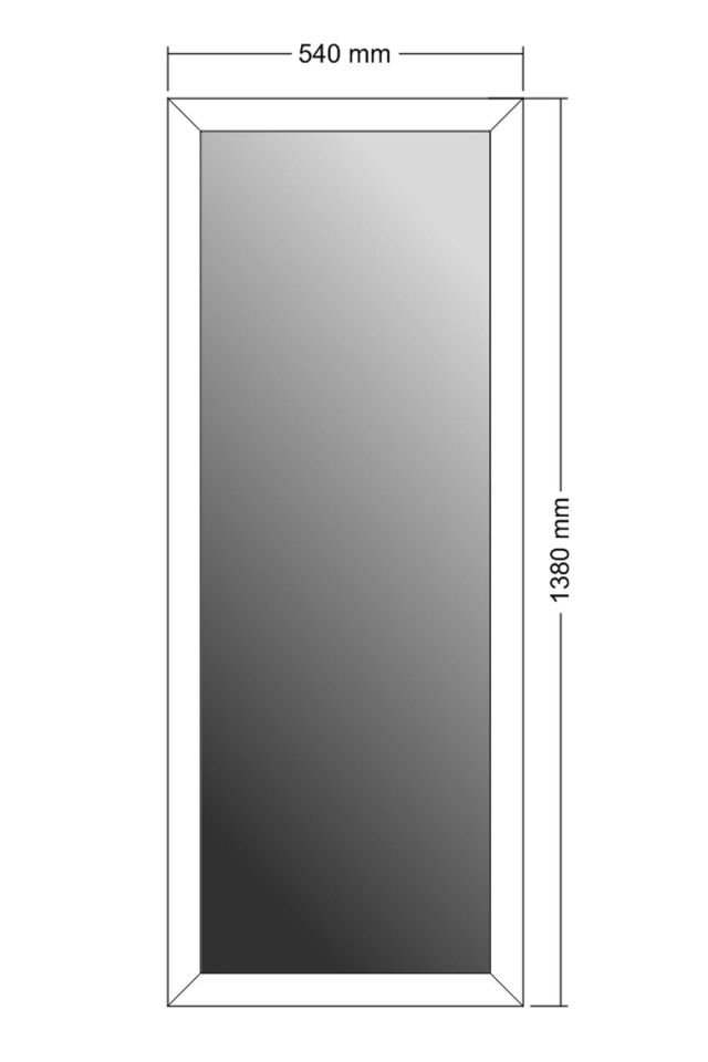FİYA 54 x 138 cm Beyaz Çerçeveli Boy Aynası