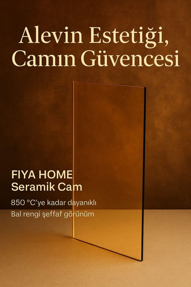 35 x 40 Seramik Şömine/Soba/Kuzine Camı