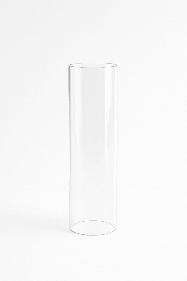 FIYA STORE 15 cm Isıya Dayanıklı Silindir Boru Cam – Şeffaf, 10 cm Çap, Yedek Cam Tüp - Özel ölçü