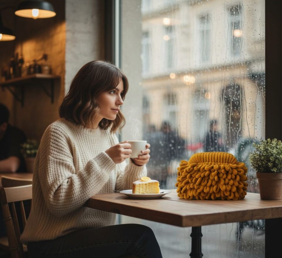 Fiya Komala Hardal Sarısı El Yapımı Örgü Çanta – Sıcak Işığın ve Cesur Yaratıcılığın Simgesi   “Kendi ışığını cesurca taşı”