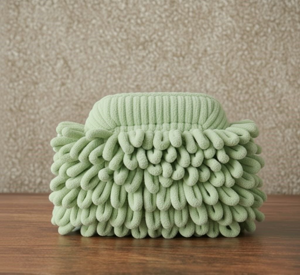 Fiya Komala Yeşil El Yapımı Örgü Çanta – Dengenin ve Yenilenmenin Simgesi   “Doğanın huzurunu stilinde yaşa”