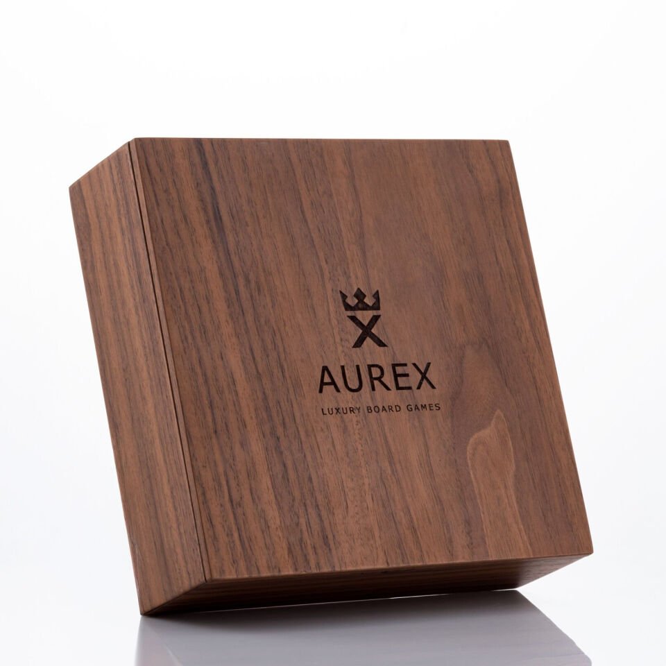 Aurex Tic Tac Toe – Lüks Mermer ve Pirinç XOX Strateji Oyunu - El Yapımı Koleksiyon Ürünü