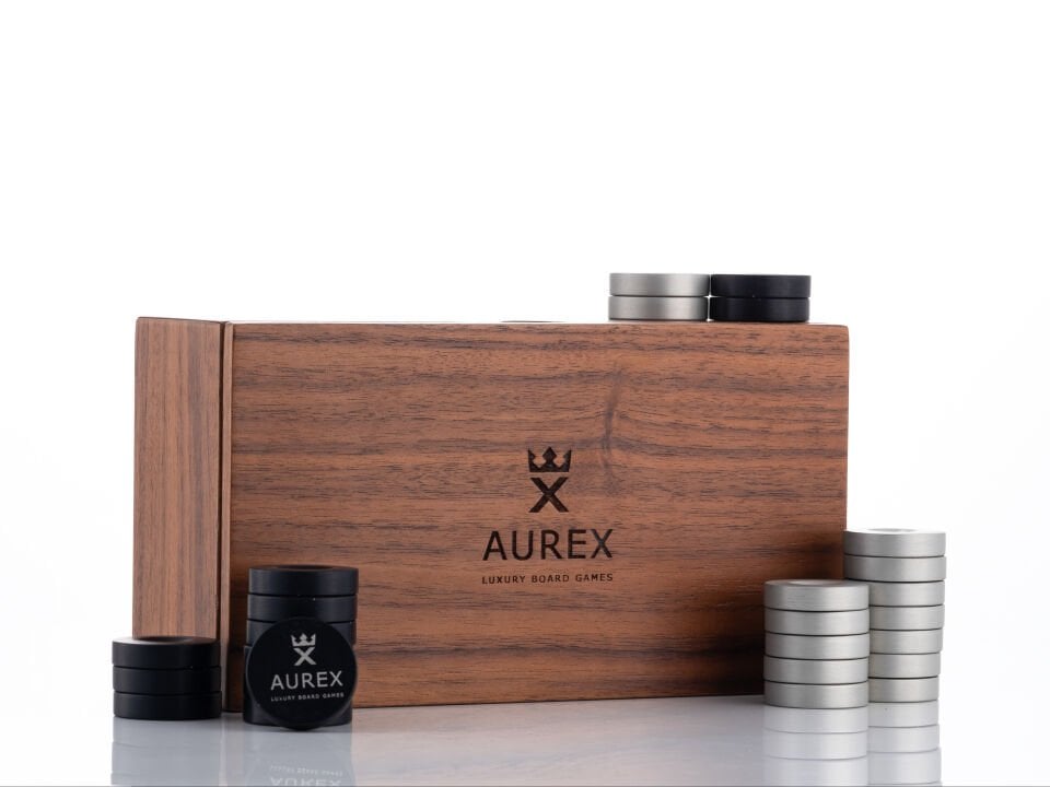 Aurex Reflect Backgammon – Tamamı Camdan Üretilmiş Lüks Masa Tipi Tavla Takımı (El Yapımı Koleksiyon Ürünü)
