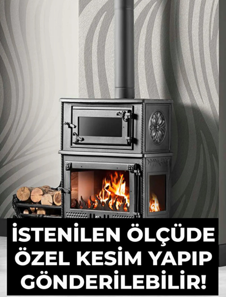 15.3 x 19.3 Yüksek Isıya Dayanıklı Şömine Camı